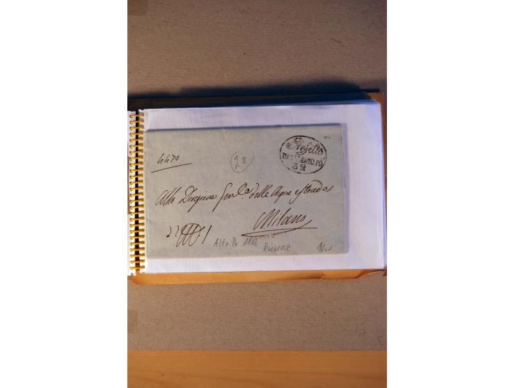 1812/1970, kleiner Posten Briefe und Karten inkl. Triest und San Marino, Schwerpunkt bei den Ganzsachen mit u.a. P 156 gebrau