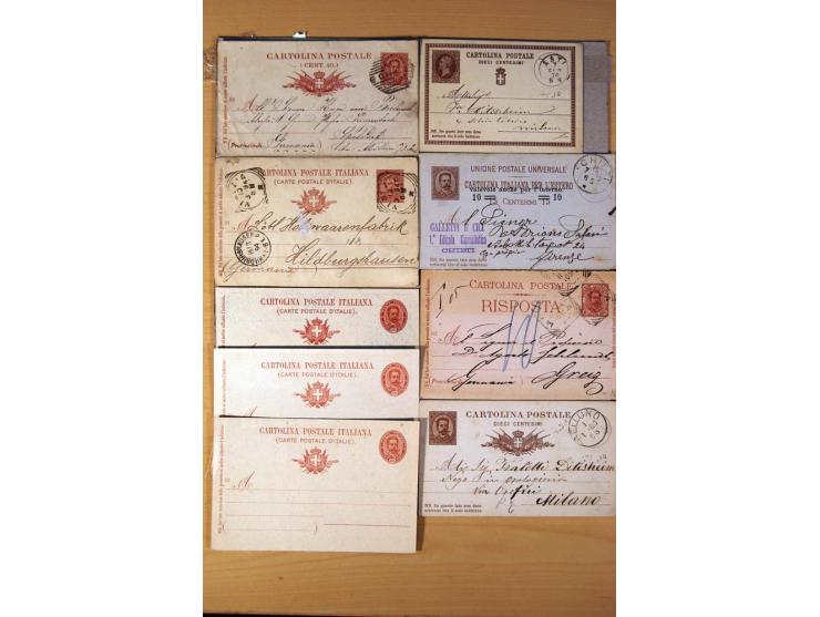 1877/1980 (ca.), Posten mit rund 370 Briefen, Karten und  vielen Ganzsachen (u.a. 20mal P 45), dabei auch Bedarfspost mit Pak