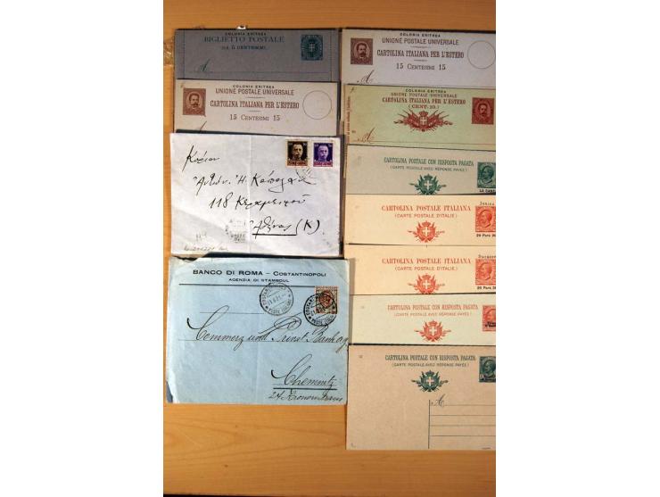 1877/1980 (ca.), Posten mit rund 370 Briefen, Karten und  vielen Ganzsachen (u.a. 20mal P 45), dabei auch Bedarfspost mit Pak