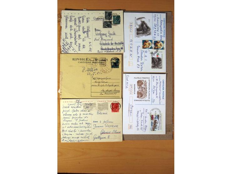 1877/1980 (ca.), Posten mit rund 370 Briefen, Karten und  vielen Ganzsachen (u.a. 20mal P 45), dabei auch Bedarfspost mit Pak