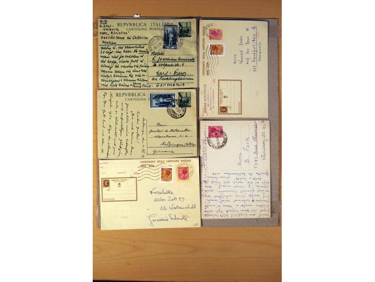 1877/1980 (ca.), Posten mit rund 370 Briefen, Karten und  vielen Ganzsachen (u.a. 20mal P 45), dabei auch Bedarfspost mit Pak