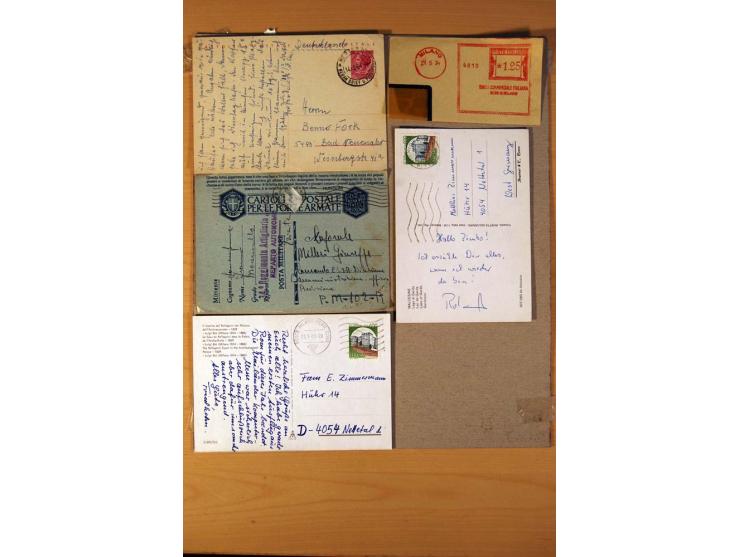 1877/1980 (ca.), Posten mit rund 370 Briefen, Karten und  vielen Ganzsachen (u.a. 20mal P 45), dabei auch Bedarfspost mit Pak