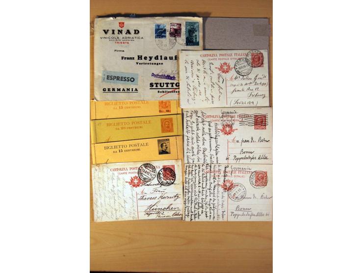 1877/1980 (ca.), Posten mit rund 370 Briefen, Karten und  vielen Ganzsachen (u.a. 20mal P 45), dabei auch Bedarfspost mit Pak