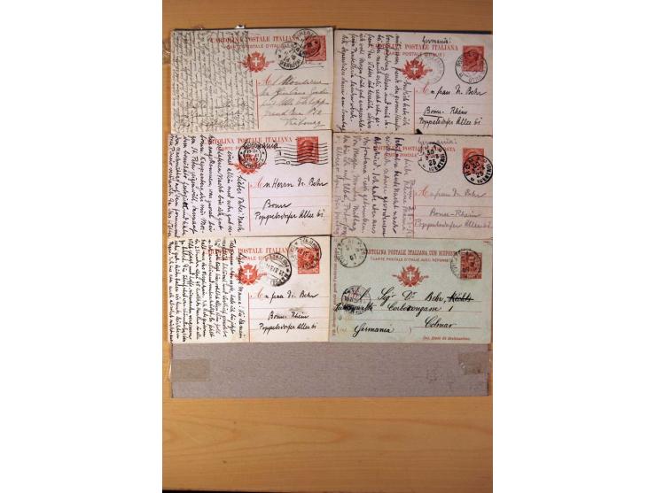 1877/1980 (ca.), Posten mit rund 370 Briefen, Karten und  vielen Ganzsachen (u.a. 20mal P 45), dabei auch Bedarfspost mit Pak
