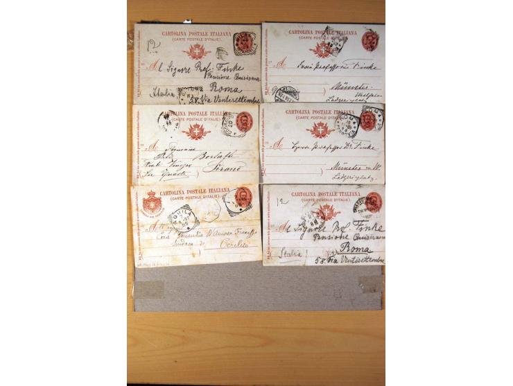 1877/1980 (ca.), Posten mit rund 370 Briefen, Karten und  vielen Ganzsachen (u.a. 20mal P 45), dabei auch Bedarfspost mit Pak