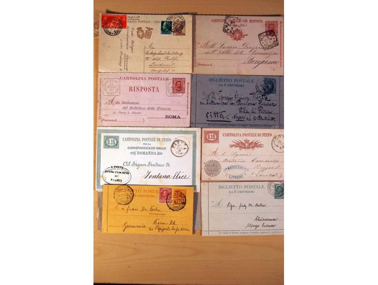 1877/1980 (ca.), Posten mit rund 370 Briefen, Karten und  vielen Ganzsachen (u.a. 20mal P 45), dabei auch Bedarfspost mit Pak