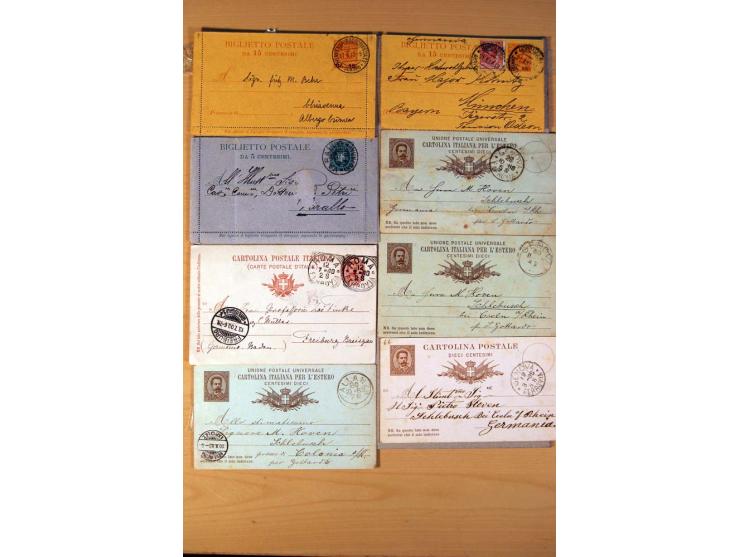 1877/1980 (ca.), Posten mit rund 370 Briefen, Karten und  vielen Ganzsachen (u.a. 20mal P 45), dabei auch Bedarfspost mit Pak