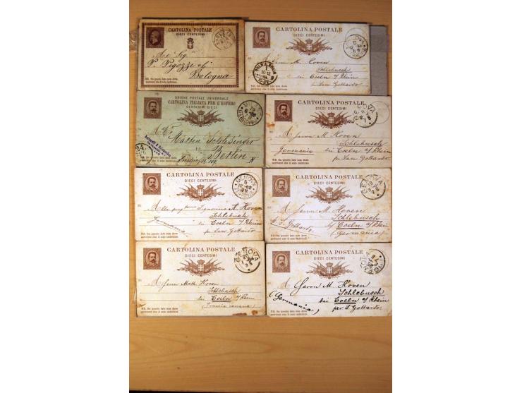 1877/1980 (ca.), Posten mit rund 370 Briefen, Karten und  vielen Ganzsachen (u.a. 20mal P 45), dabei auch Bedarfspost mit Pak