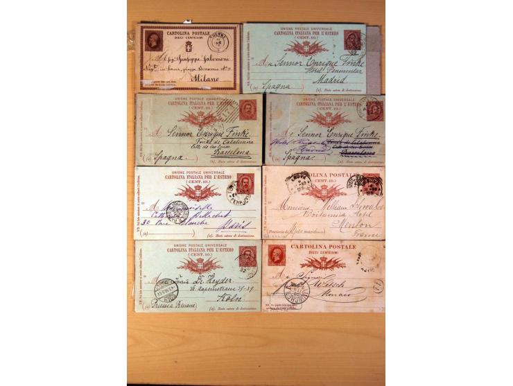 1877/1980 (ca.), Posten mit rund 370 Briefen, Karten und  vielen Ganzsachen (u.a. 20mal P 45), dabei auch Bedarfspost mit Pak