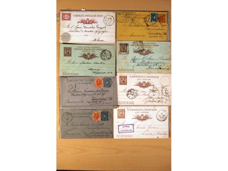 1877/1980 (ca.), Posten mit rund 370 Briefen, Karten und  vielen Ganzsachen (u.a. 20mal P 45), dabei auch Bedarfspost mit Pak