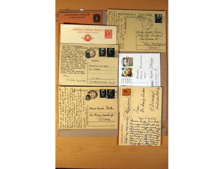 1877/1980 (ca.), Posten mit rund 370 Briefen, Karten und  vielen Ganzsachen (u.a. 20mal P 45), dabei auch Bedarfspost mit Pak