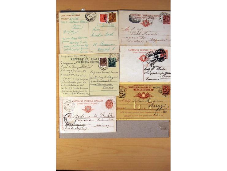 1877/1980 (ca.), Posten mit rund 370 Briefen, Karten und  vielen Ganzsachen (u.a. 20mal P 45), dabei auch Bedarfspost mit Pak