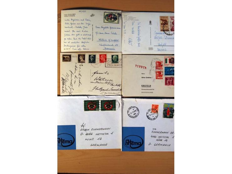 1877/1980 (ca.), Posten mit rund 370 Briefen, Karten und  vielen Ganzsachen (u.a. 20mal P 45), dabei auch Bedarfspost mit Pak