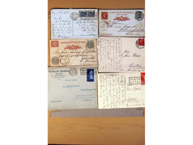 1877/1980 (ca.), Posten mit rund 370 Briefen, Karten und  vielen Ganzsachen (u.a. 20mal P 45), dabei auch Bedarfspost mit Pak