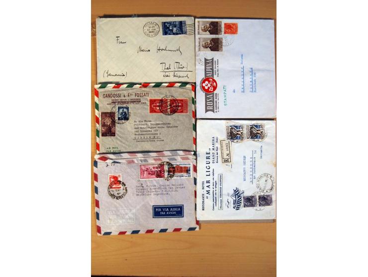 1877/1980 (ca.), Posten mit rund 370 Briefen, Karten und  vielen Ganzsachen (u.a. 20mal P 45), dabei auch Bedarfspost mit Pak