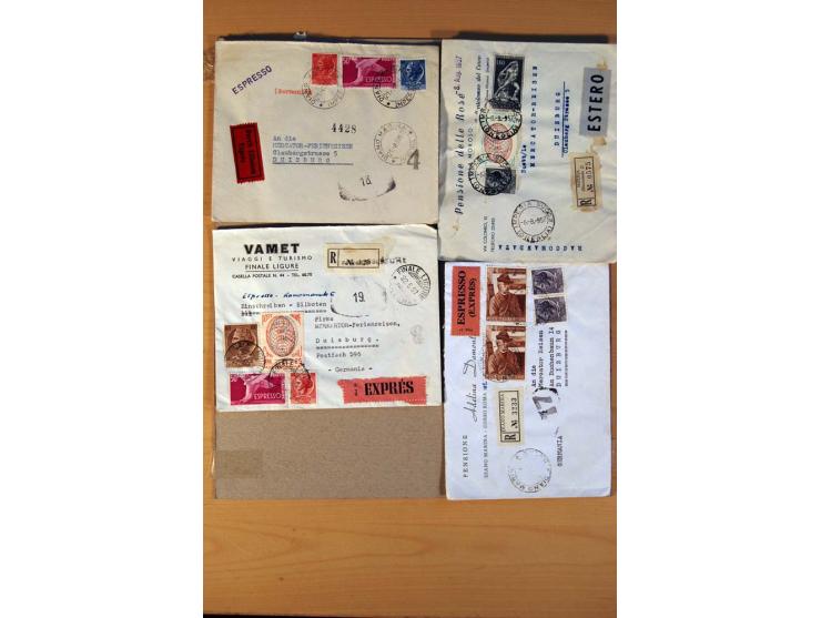 1877/1980 (ca.), Posten mit rund 370 Briefen, Karten und  vielen Ganzsachen (u.a. 20mal P 45), dabei auch Bedarfspost mit Pak