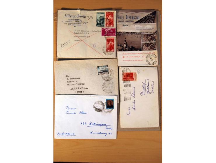 1877/1980 (ca.), Posten mit rund 370 Briefen, Karten und  vielen Ganzsachen (u.a. 20mal P 45), dabei auch Bedarfspost mit Pak