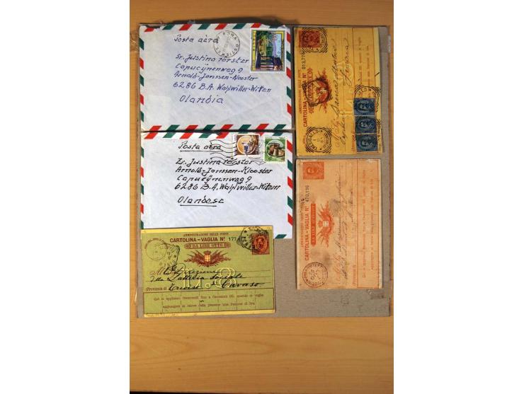 1877/1980 (ca.), Posten mit rund 370 Briefen, Karten und  vielen Ganzsachen (u.a. 20mal P 45), dabei auch Bedarfspost mit Pak