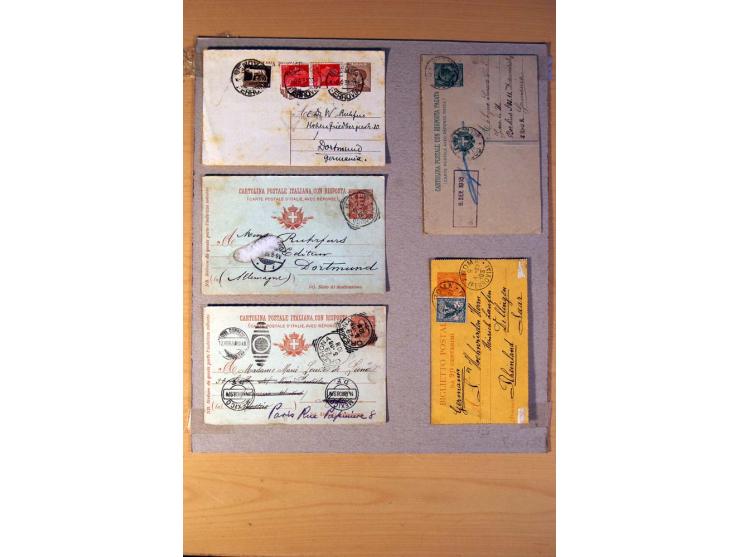 1877/1980 (ca.), Posten mit rund 370 Briefen, Karten und  vielen Ganzsachen (u.a. 20mal P 45), dabei auch Bedarfspost mit Pak