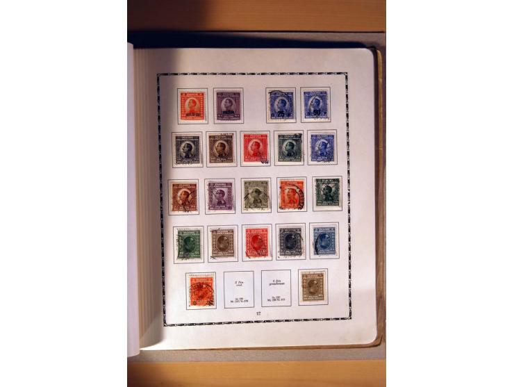 1918/60, meist gestempelter Doublettenposten auf Albenseiten, dazu ca. 60 Briefe und Karten vor 1960 mit auch Portomarken-Fra