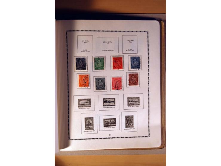1918/60, meist gestempelter Doublettenposten auf Albenseiten, dazu ca. 60 Briefe und Karten vor 1960 mit auch Portomarken-Fra