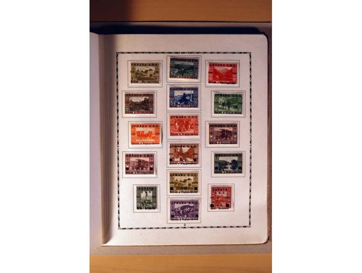 1918/60, meist gestempelter Doublettenposten auf Albenseiten, dazu ca. 60 Briefe und Karten vor 1960 mit auch Portomarken-Fra