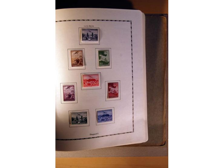 1918/60, meist gestempelter Doublettenposten auf Albenseiten, dazu ca. 60 Briefe und Karten vor 1960 mit auch Portomarken-Fra