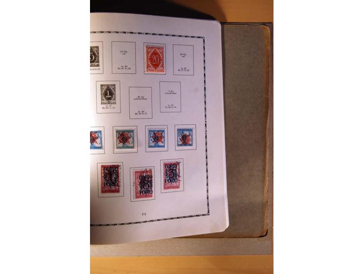 1918/60, meist gestempelter Doublettenposten auf Albenseiten, dazu ca. 60 Briefe und Karten vor 1960 mit auch Portomarken-Fra
