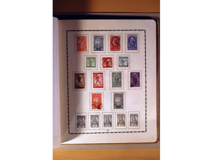 1918/60, meist gestempelter Doublettenposten auf Albenseiten, dazu ca. 60 Briefe und Karten vor 1960 mit auch Portomarken-Fra