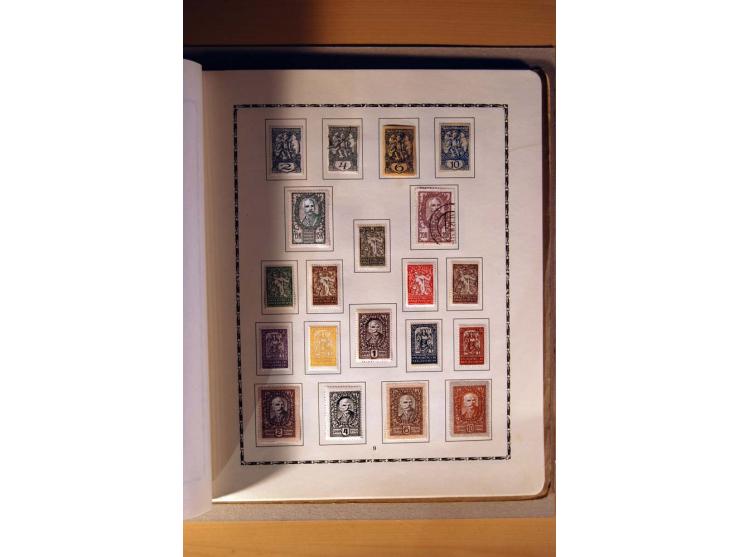 1918/60, meist gestempelter Doublettenposten auf Albenseiten, dazu ca. 60 Briefe und Karten vor 1960 mit auch Portomarken-Fra