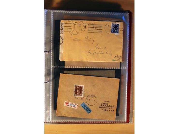 1941/44, kleiner Posten mit über 30 Briefen und Karten, dabei viel Luftpost, Zensuren und Auslandspost, dazu von der Freimark