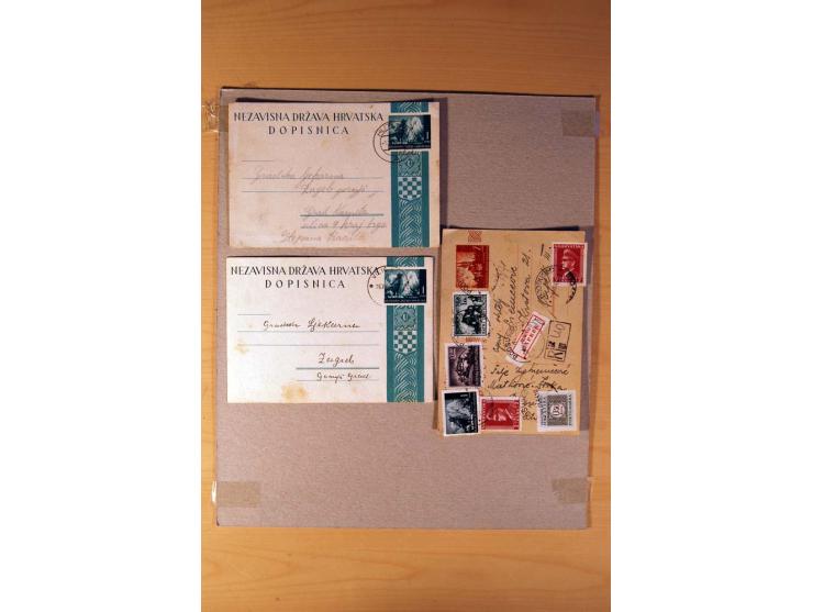 1941/45, fast 60 Briefe, Karten und Ganzsachen mit R-Briefen, Satzbriefe, Aufdruckausgaben und weitere Besonderheiten, unters