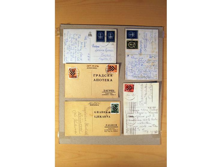 1941/45, fast 60 Briefe, Karten und Ganzsachen mit R-Briefen, Satzbriefe, Aufdruckausgaben und weitere Besonderheiten, unters