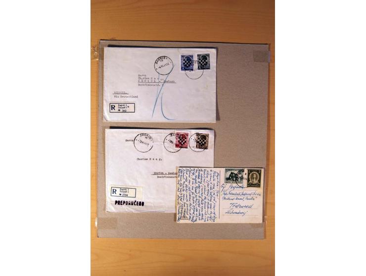 1941/45, fast 60 Briefe, Karten und Ganzsachen mit R-Briefen, Satzbriefe, Aufdruckausgaben und weitere Besonderheiten, unters