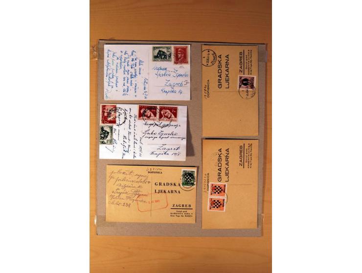1941/45, fast 60 Briefe, Karten und Ganzsachen mit R-Briefen, Satzbriefe, Aufdruckausgaben und weitere Besonderheiten, unters