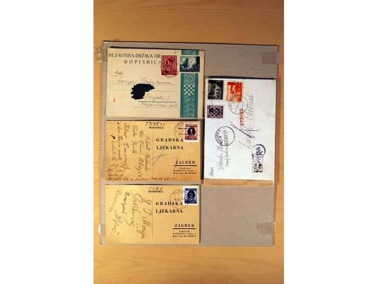 1941/45, fast 60 Briefe, Karten und Ganzsachen mit R-Briefen, Satzbriefe, Aufdruckausgaben und weitere Besonderheiten, unters
