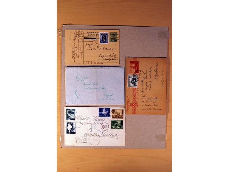 1941/45, fast 60 Briefe, Karten und Ganzsachen mit R-Briefen, Satzbriefe, Aufdruckausgaben und weitere Besonderheiten, unters