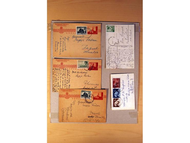 1941/45, fast 60 Briefe, Karten und Ganzsachen mit R-Briefen, Satzbriefe, Aufdruckausgaben und weitere Besonderheiten, unters