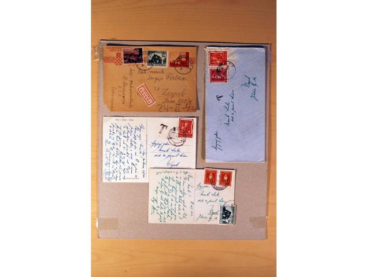 1941/45, fast 60 Briefe, Karten und Ganzsachen mit R-Briefen, Satzbriefe, Aufdruckausgaben und weitere Besonderheiten, unters