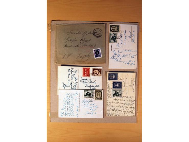 1941/45, fast 60 Briefe, Karten und Ganzsachen mit R-Briefen, Satzbriefe, Aufdruckausgaben und weitere Besonderheiten, unters