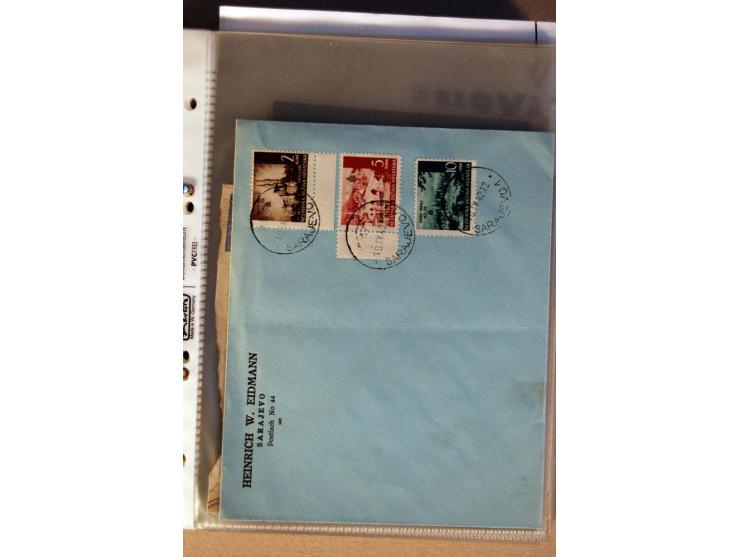 1941/44, ca. 50 Briefe und Karten aus dem Bedarf mit R-Briefen, Luftpostbriefen und einigen Paketkarten, unterschiedliche Erh