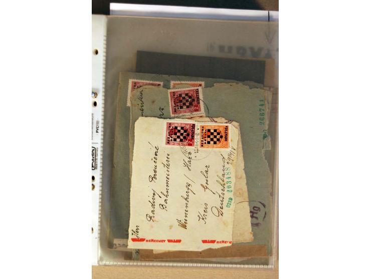 1941/44, ca. 50 Briefe und Karten aus dem Bedarf mit R-Briefen, Luftpostbriefen und einigen Paketkarten, unterschiedliche Erh