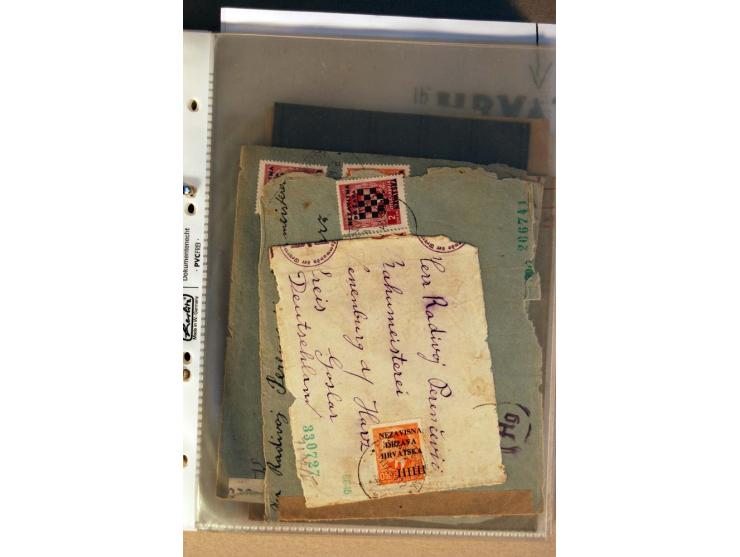 1941/44, ca. 50 Briefe und Karten aus dem Bedarf mit R-Briefen, Luftpostbriefen und einigen Paketkarten, unterschiedliche Erh