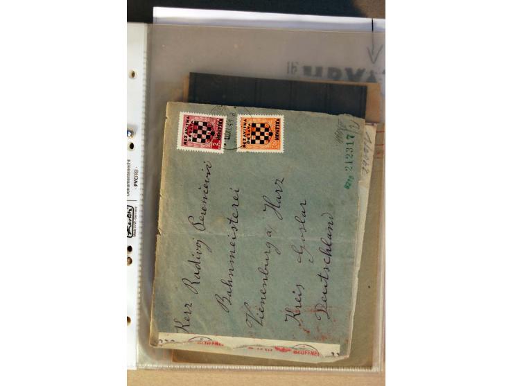 1941/44, ca. 50 Briefe und Karten aus dem Bedarf mit R-Briefen, Luftpostbriefen und einigen Paketkarten, unterschiedliche Erh