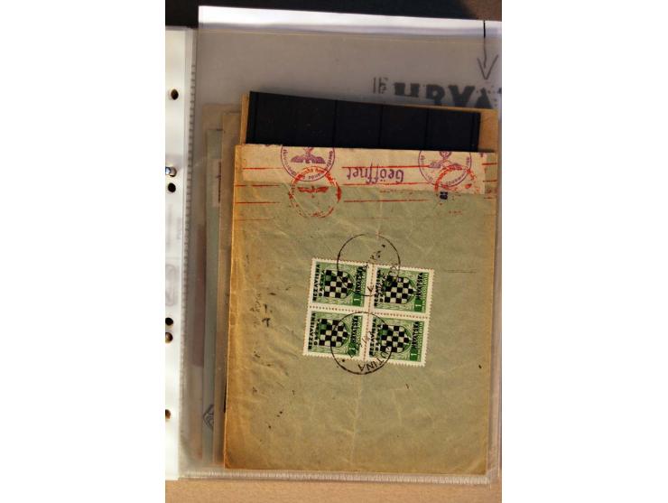 1941/44, ca. 50 Briefe und Karten aus dem Bedarf mit R-Briefen, Luftpostbriefen und einigen Paketkarten, unterschiedliche Erh