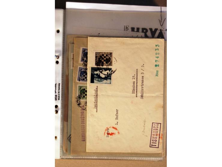 1941/44, ca. 50 Briefe und Karten aus dem Bedarf mit R-Briefen, Luftpostbriefen und einigen Paketkarten, unterschiedliche Erh