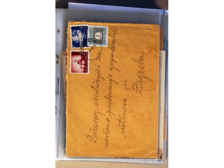 1941/44, ca. 50 Briefe und Karten aus dem Bedarf mit R-Briefen, Luftpostbriefen und einigen Paketkarten, unterschiedliche Erh