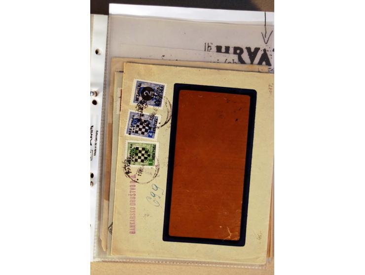 1941/44, ca. 50 Briefe und Karten aus dem Bedarf mit R-Briefen, Luftpostbriefen und einigen Paketkarten, unterschiedliche Erh