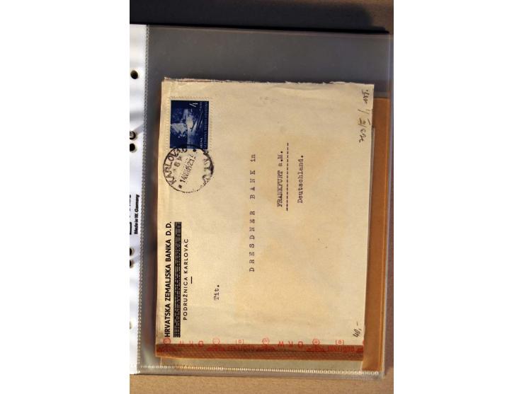 1941/44, ca. 50 Briefe und Karten aus dem Bedarf mit R-Briefen, Luftpostbriefen und einigen Paketkarten, unterschiedliche Erh