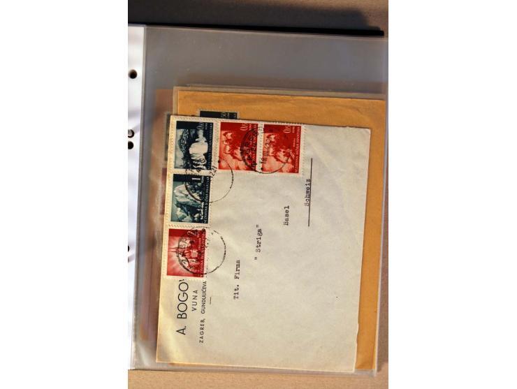 1941/44, ca. 50 Briefe und Karten aus dem Bedarf mit R-Briefen, Luftpostbriefen und einigen Paketkarten, unterschiedliche Erh